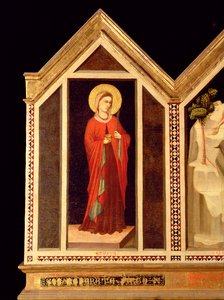 Vrouwelijke heilige van het St. Reparata Polyptiek (achterkant van het meest rechtse paneel)